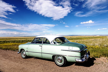 classic gray coupe near green grasses thumbnail