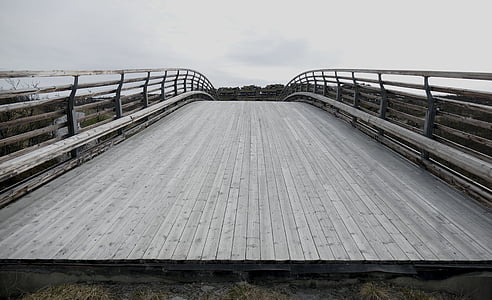photography of gray wooden bridge thumbnail