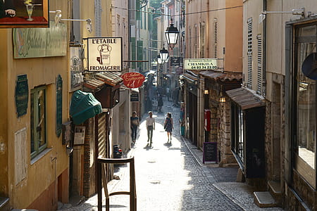 man and woman walking in street corner thumbnail