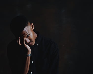 man, dark, night, portrait thumbnail