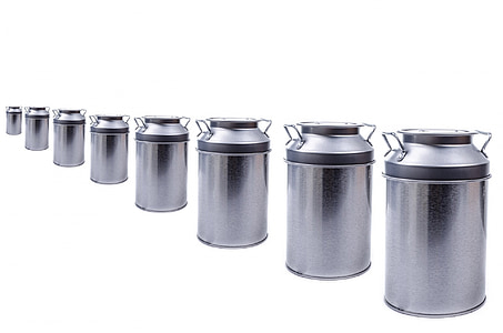 inlined gray metal milk urn lot thumbnail