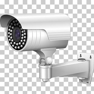 Angle surveillance camera hardware, CCTV Camera, white bullet-style security camera PNG clipart