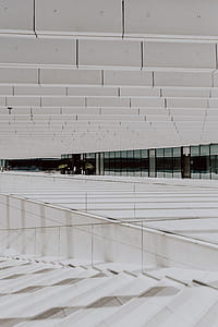 Modern white building, EDP Headquarters of architect Aires Mateus, Lisbon, Portugal thumbnail