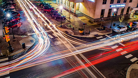 time lapse photo of road intersection thumbnail