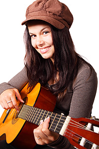 woman in gray sweatshirt play classical guitar thumbnail