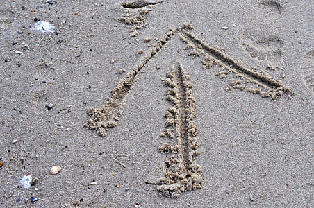 arrow drawn on sand thumbnail