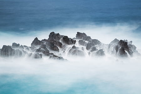 water wave on the rock thumbnail