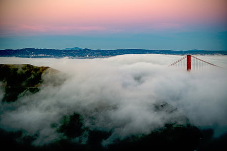 sea of clouds over Golden Gate Bridge thumbnail