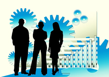 silhouette of three person standing thumbnail