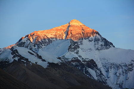 closeup photo of mountain with snow field thumbnail