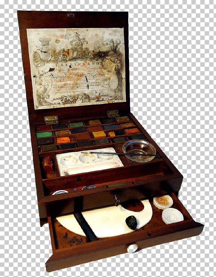 Watercolor Painting Artist Palette Vintage Videos Toolbox Png