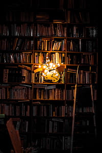 lighted star on bookshelf thumbnail