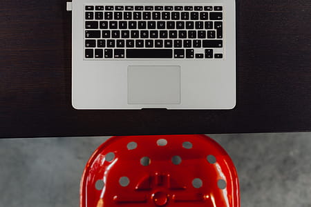 Stylish workspace with MacBook computer on home or studio thumbnail