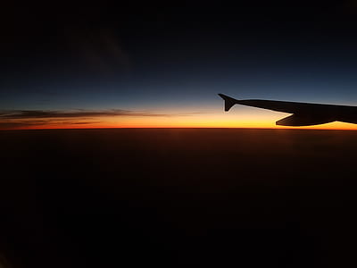 sunset view on an airplane thumbnail