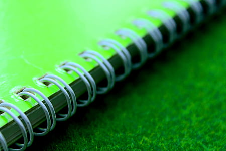 notebook, blur, green, colors thumbnail