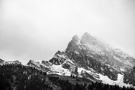 mountain peak during foggy season thumbnail