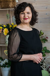 smiling woman with hands on chest thumbnail