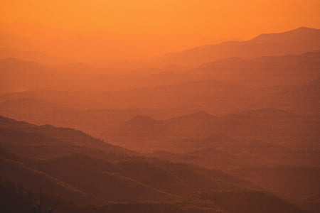 mountains during golden hour thumbnail