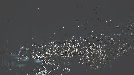 audience, concert, crowd, dark, people thumbnail