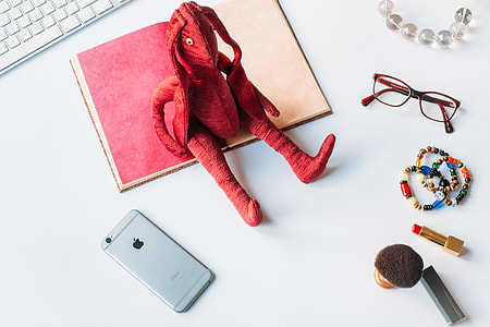 Styled photo with handmade rabbit thumbnail
