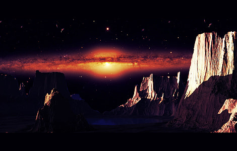 monument valley during night time thumbnail