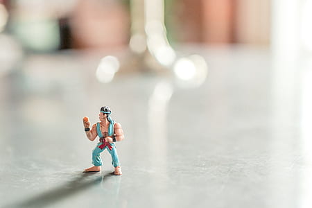 macro photography of fighter action gifure thumbnail