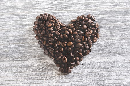 Flatlay Photo of Heart Shaped Coffee Beans thumbnail