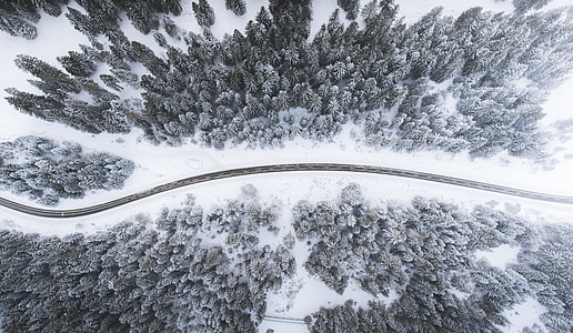 bird eye photography of snow covered mountain thumbnail