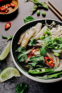 vegetable salad in bowl near chopsticks thumbnail