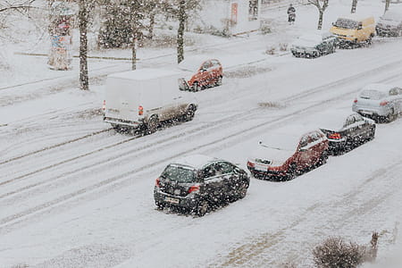 Snowy Street with Cars thumbnail