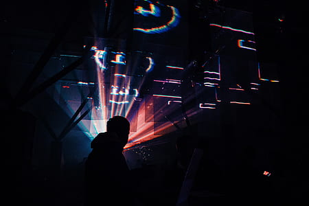 silhouette of a person inside a techno club thumbnail
