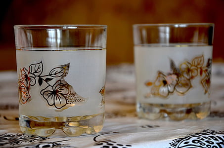 two white drinking glasses thumbnail