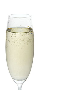 clear flute glass with champagne thumbnail