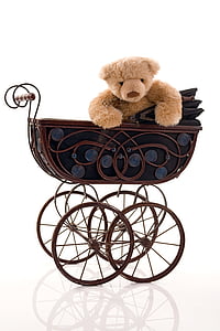 brown bear plush toy on stroller thumbnail