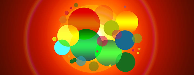 green, red, and yellow abstract graphic wallpaper thumbnail
