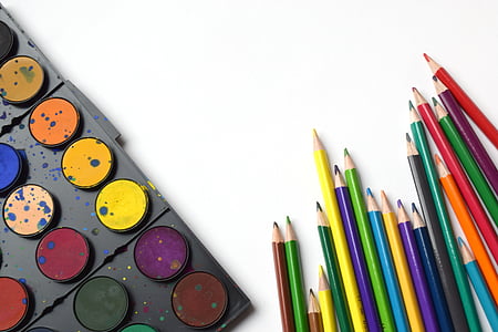 assorted-color pencils and water color thumbnail