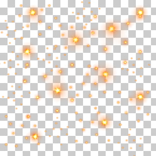 Light Star Motif, Golden light stars, orange sparkling light PNG clipart