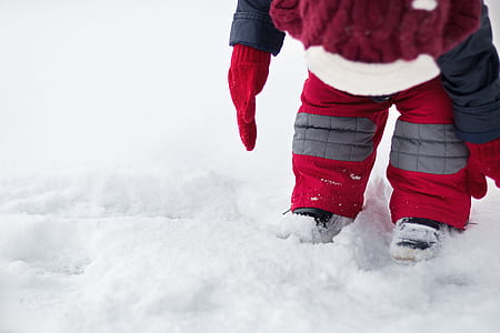 person stepping on snow thumbnail