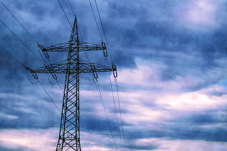 low-angle photography of transmission tower thumbnail