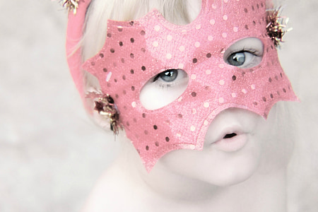 girl in pink masquerade mask thumbnail