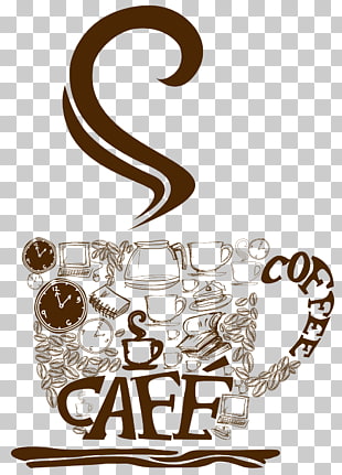 Coffee Cafe Cappuccino , Decorative Coffee Cup , Cafe Coffee illustration PNG clipart