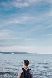 Man looking out to sea thumbnail