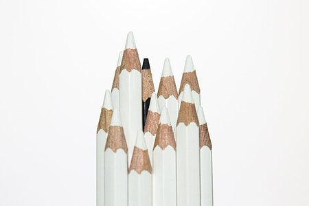 photography of white pencils with white background thumbnail