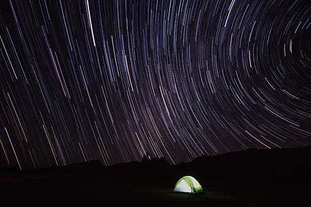 time lapse photography of stars at night thumbnail