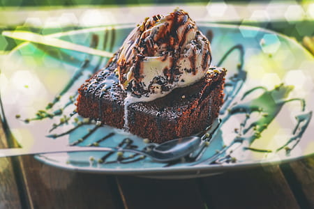 ice cream cake served on plate thumbnail