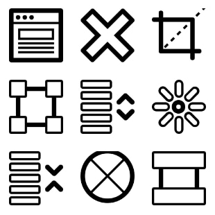 Interface svg vector icon sets