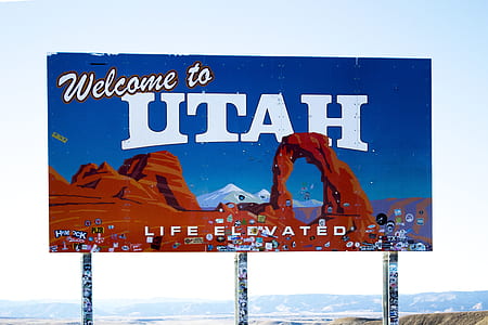 Welcome to Utah billboard during daytime thumbnail