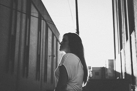 graycale photo of woman thumbnail