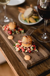 sliced meat on brown board thumbnail