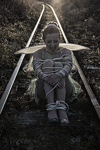 fairy sitting on train rail thumbnail